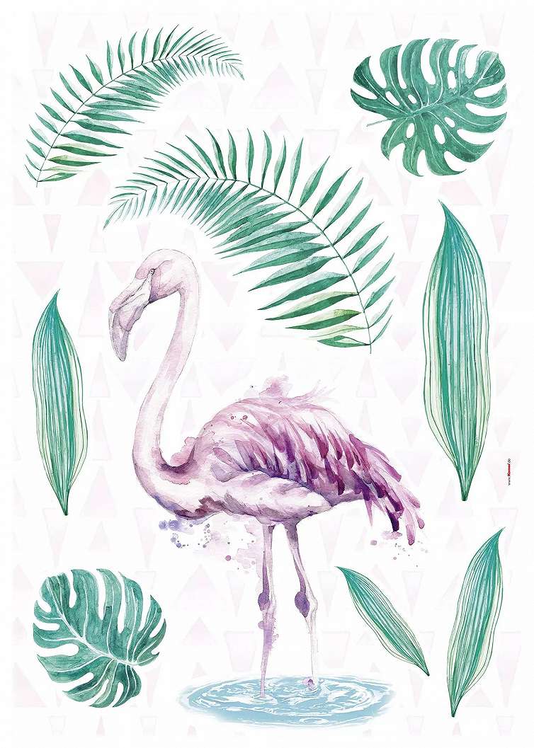 Flamingó mintás trendi fiatalos falmatrica