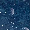 Foszforeszkáló bolygó mintás tapéta gyerekszobába