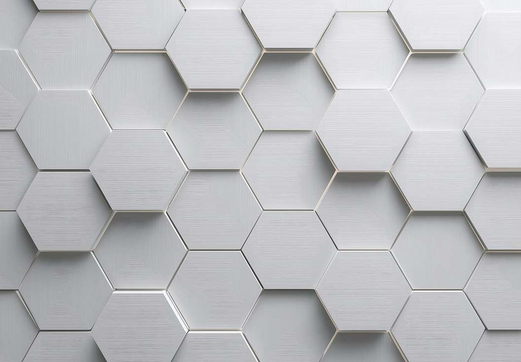 Fotótapéta 3D hatású hatszög mintával 368x254 vlies