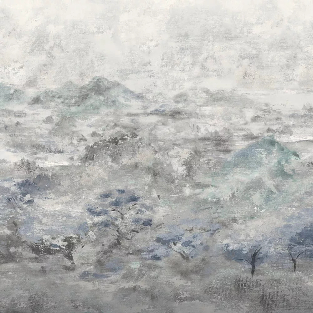 Fotótapéta absztrak tájkép kékes színben