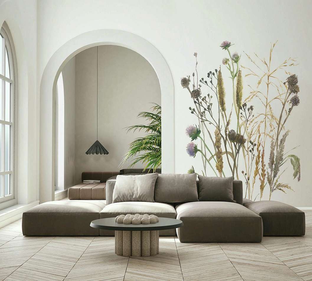 Fotótapéta akvarell mezeivirág mintával 160cm x 270cm