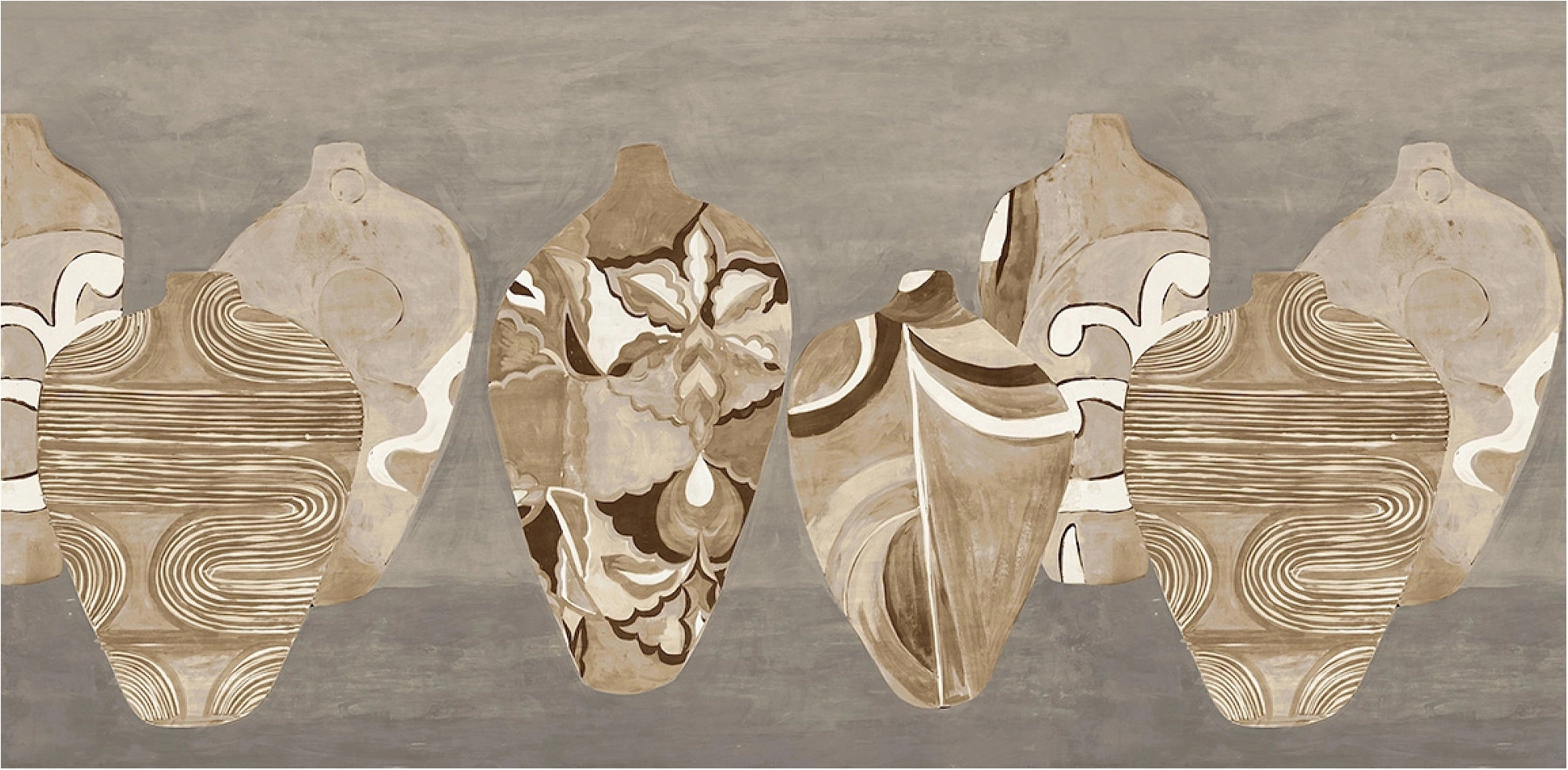 Fotótapéta Athén városát idéző különleges váza mintázattal 6 paneles méretben