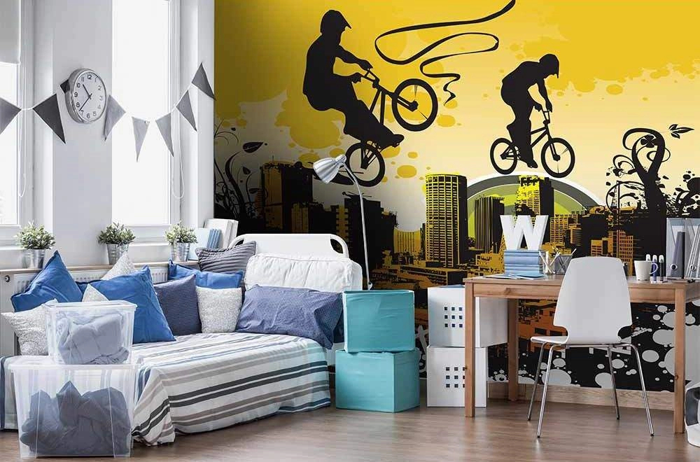 Fotótapéta BMX biciklis mintával kamaszszobába