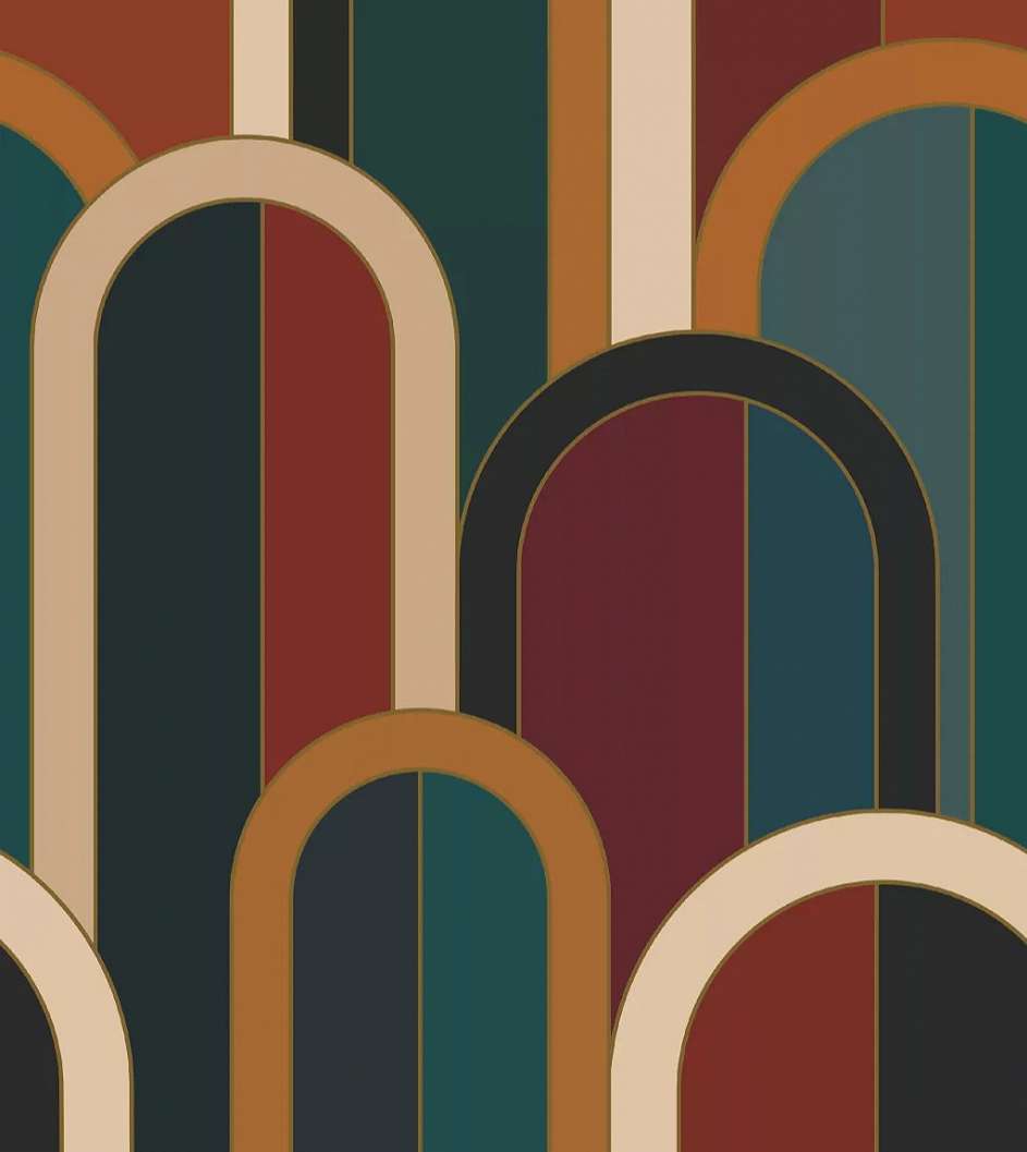 Fotótapéta boltíves mintával erős színekben 250 cm x 310 cm