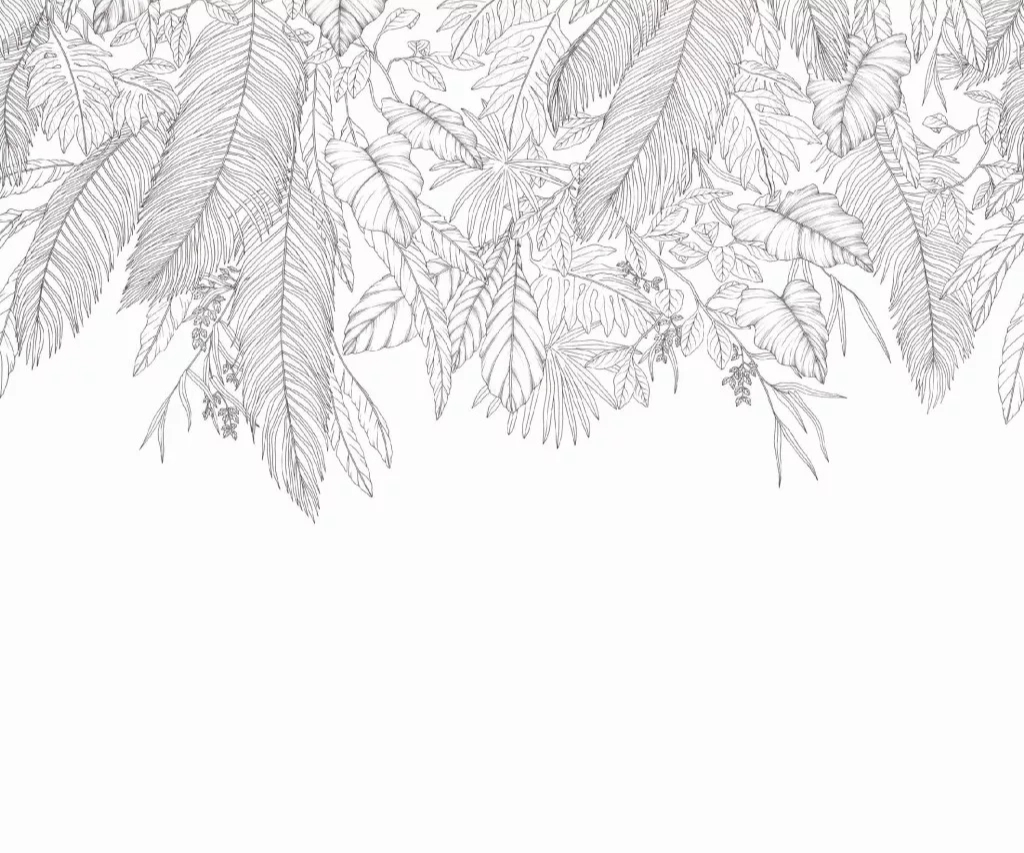 Fotótapéta csüngő levél mintával 300 cm x 250 cm