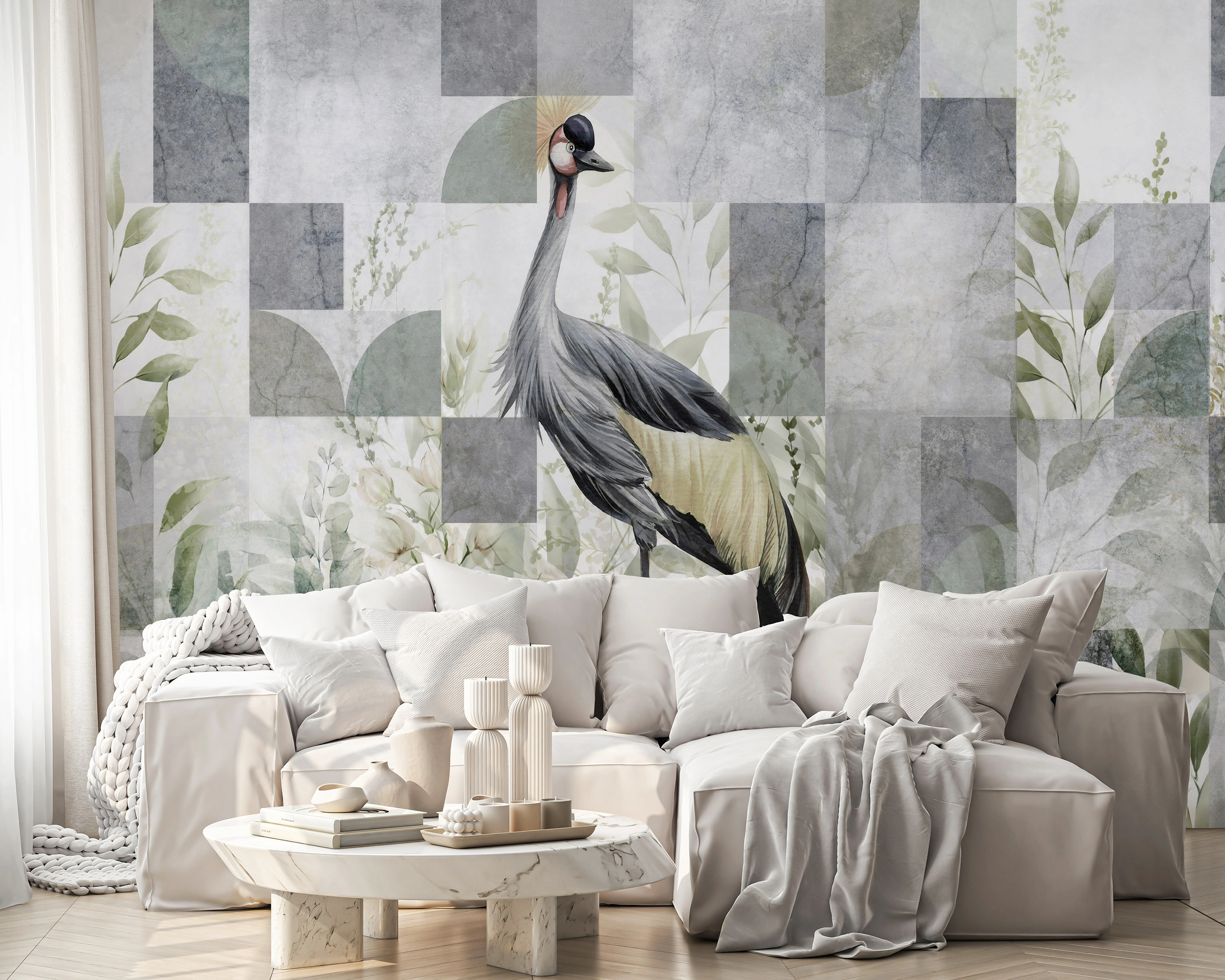 Fotótapéta darumadár a mezőn geometrikus háttérrel 368x254 vlies