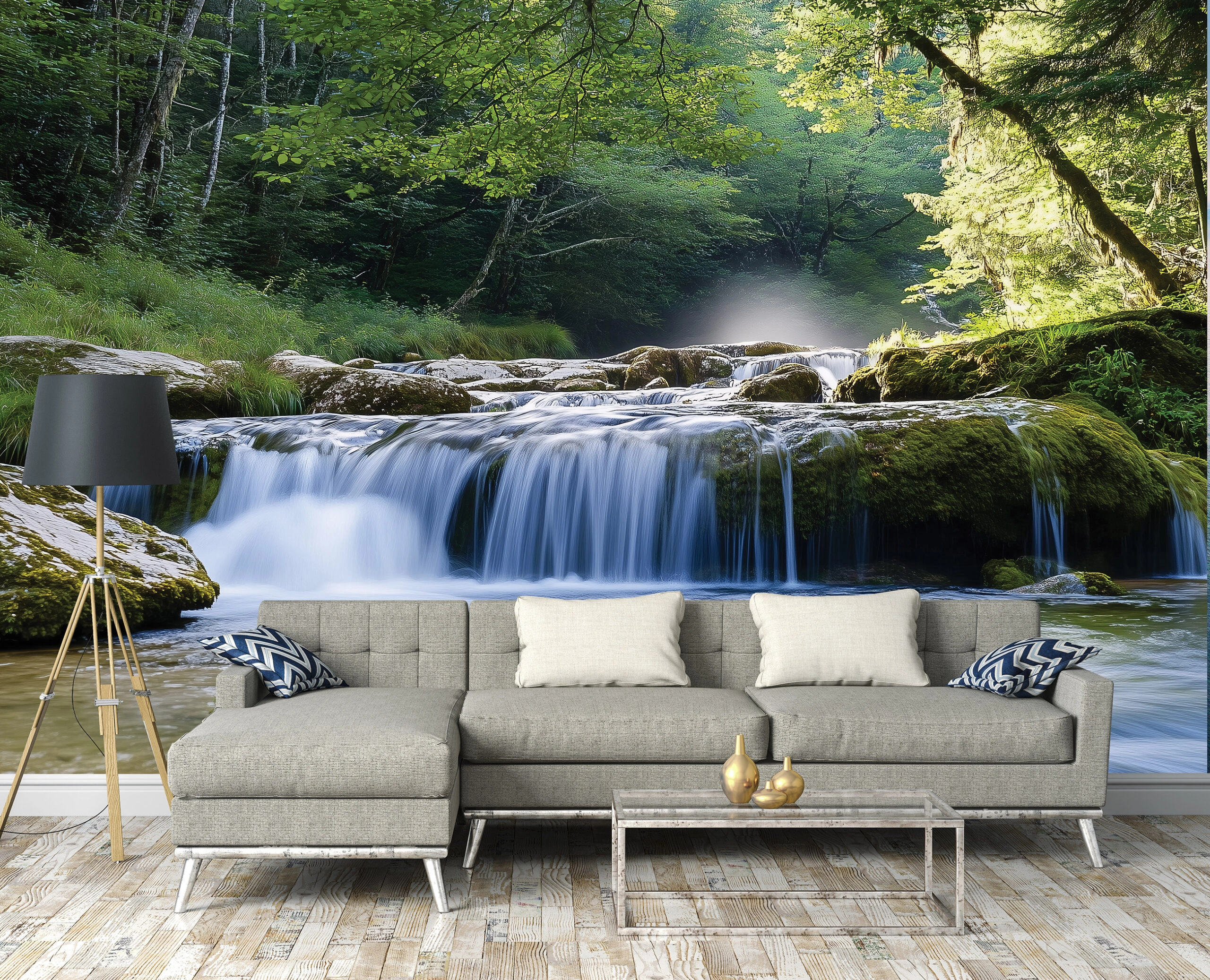 Fotótapéta erdei vízesés mintával 368x254 vlies