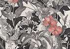 Fotótapéta fekete és piros virág mintával 368x254 vlies