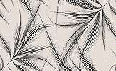 Fotótapéta fekete fehér színben óriás stilizált pálma leveles mintával 368x254 vlies