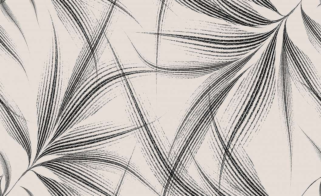 Fotótapéta fekete fehér színben óriás stilizált pálma leveles mintával 368x254 vlies