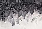 Fotótapéta feketefehér függő falevél mintával 368x254 vlies