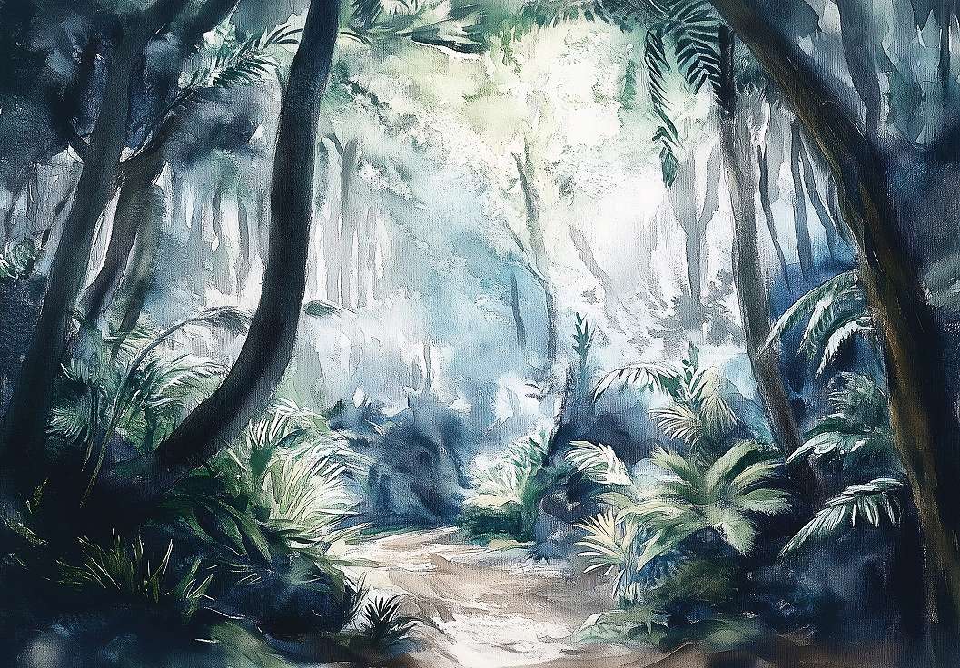 Fotótapéta fényes misztikus erdő mintával 368x254 vlies