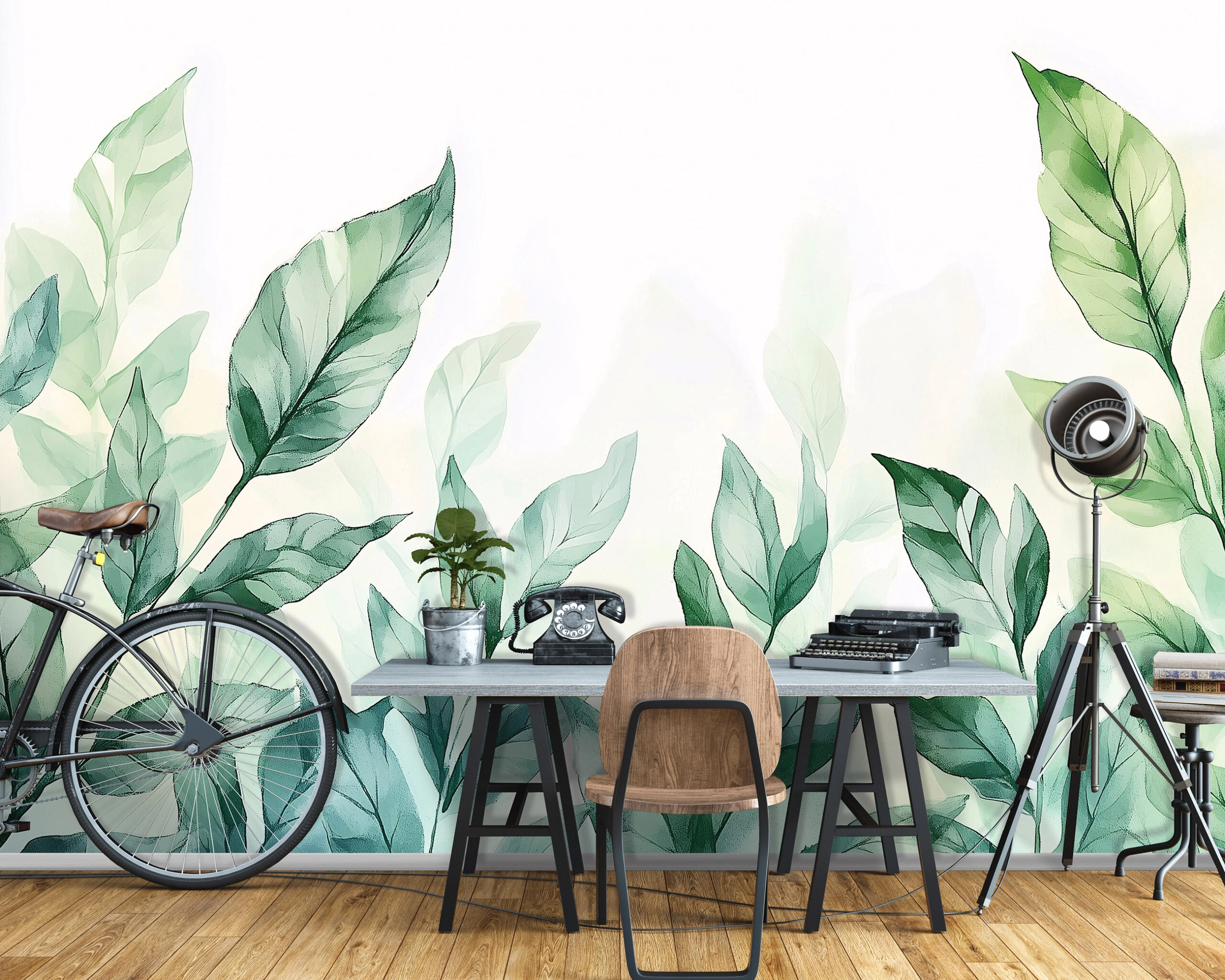 Fotótapéta festett levelek lentről 368x254 vlies