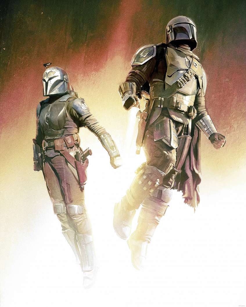 Fotótapéta fotórealisztikus Star Wars- Mandalorian Flight mintával Tini szobába