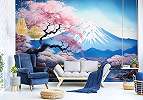 Fotótapéta Fudzsi és cseresznyefa mintával 368x254 vlies