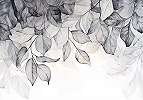 Fotótapéta függő feketefehér falevél mintával 368x254 vlies