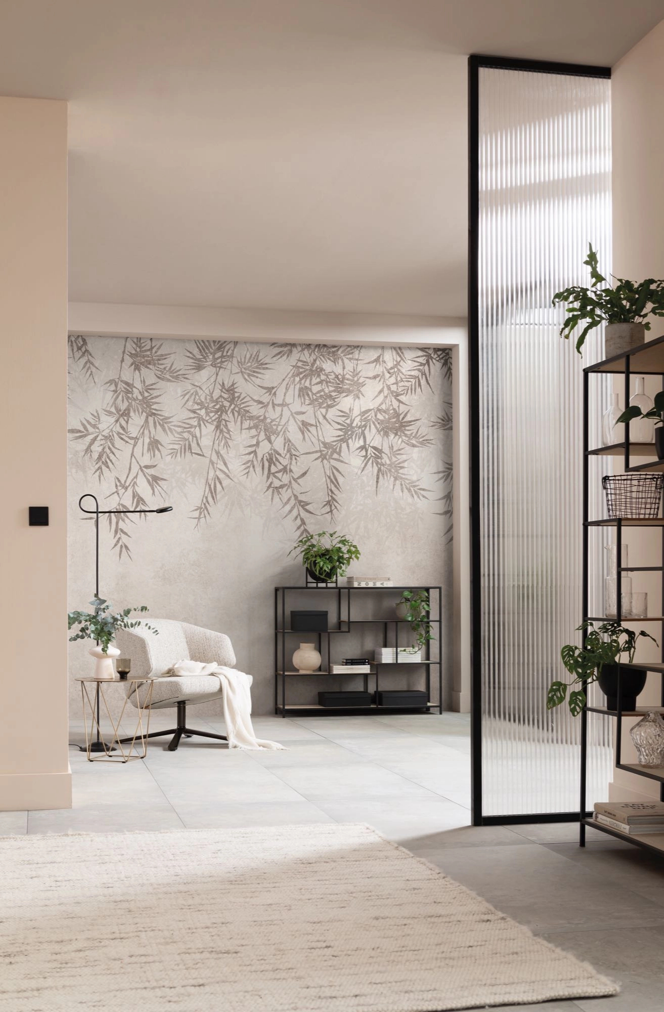 Fotótapéta függő keleties levél mintával