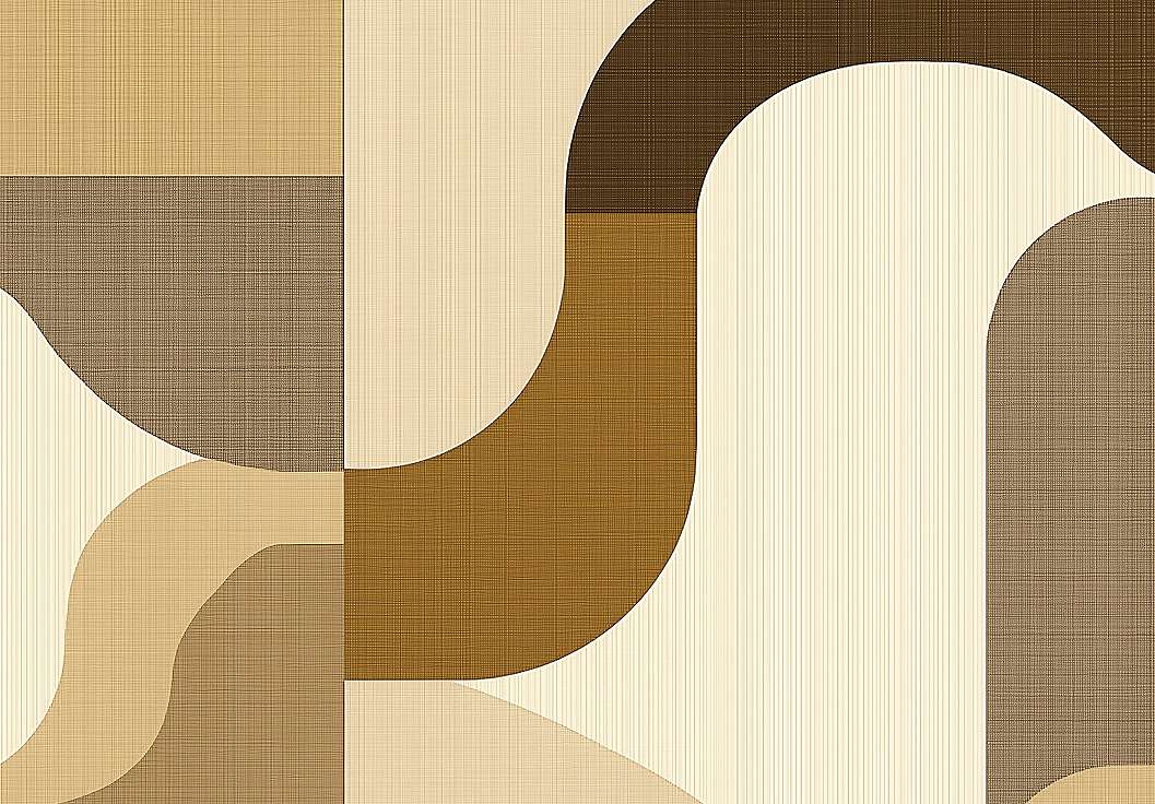 Fotótapéta geometrikus absztrakt mintával beige és barna színben 368x254 vlies