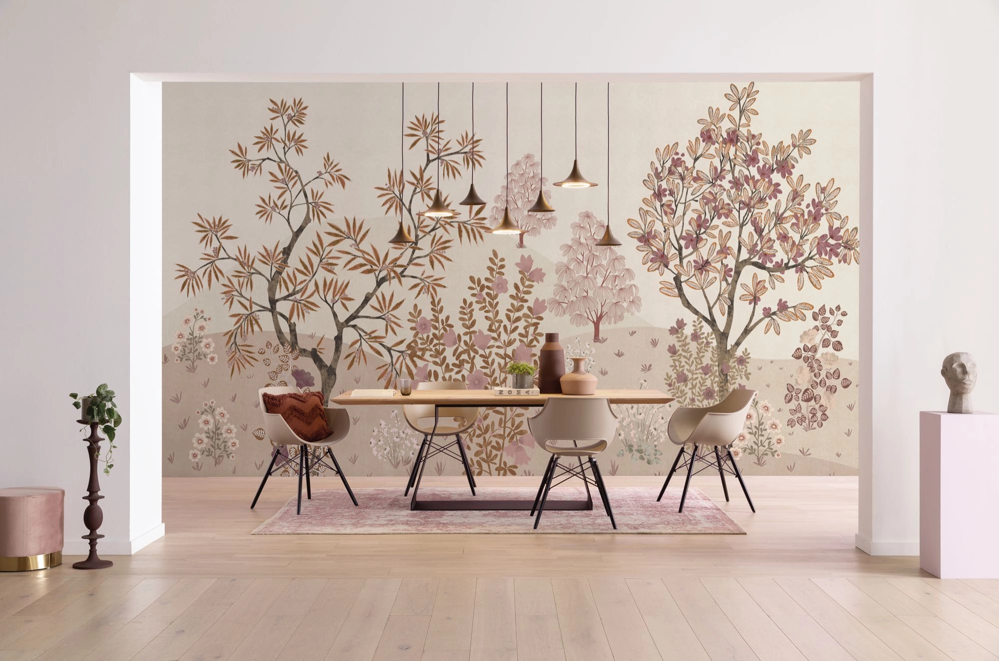 Fotótapéta japán stílusú botanikus mintával