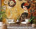 Fotótapéta Klimt ihlette női portré mintával 368x254 vlies