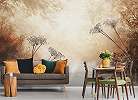 Fotótapéta ködös erdei tisztás mintával barna színekben 368x254 vlies