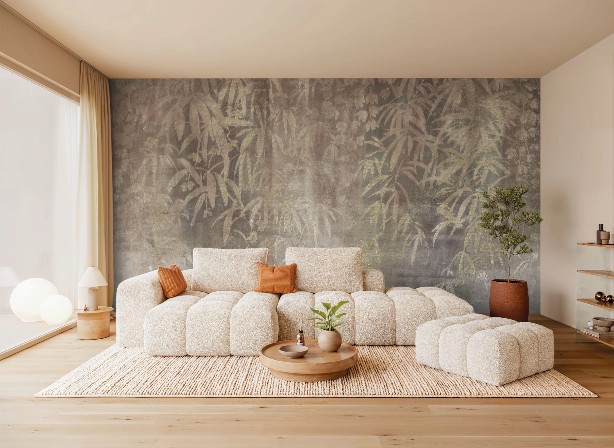 Fotótapéta koptatott levél mintával