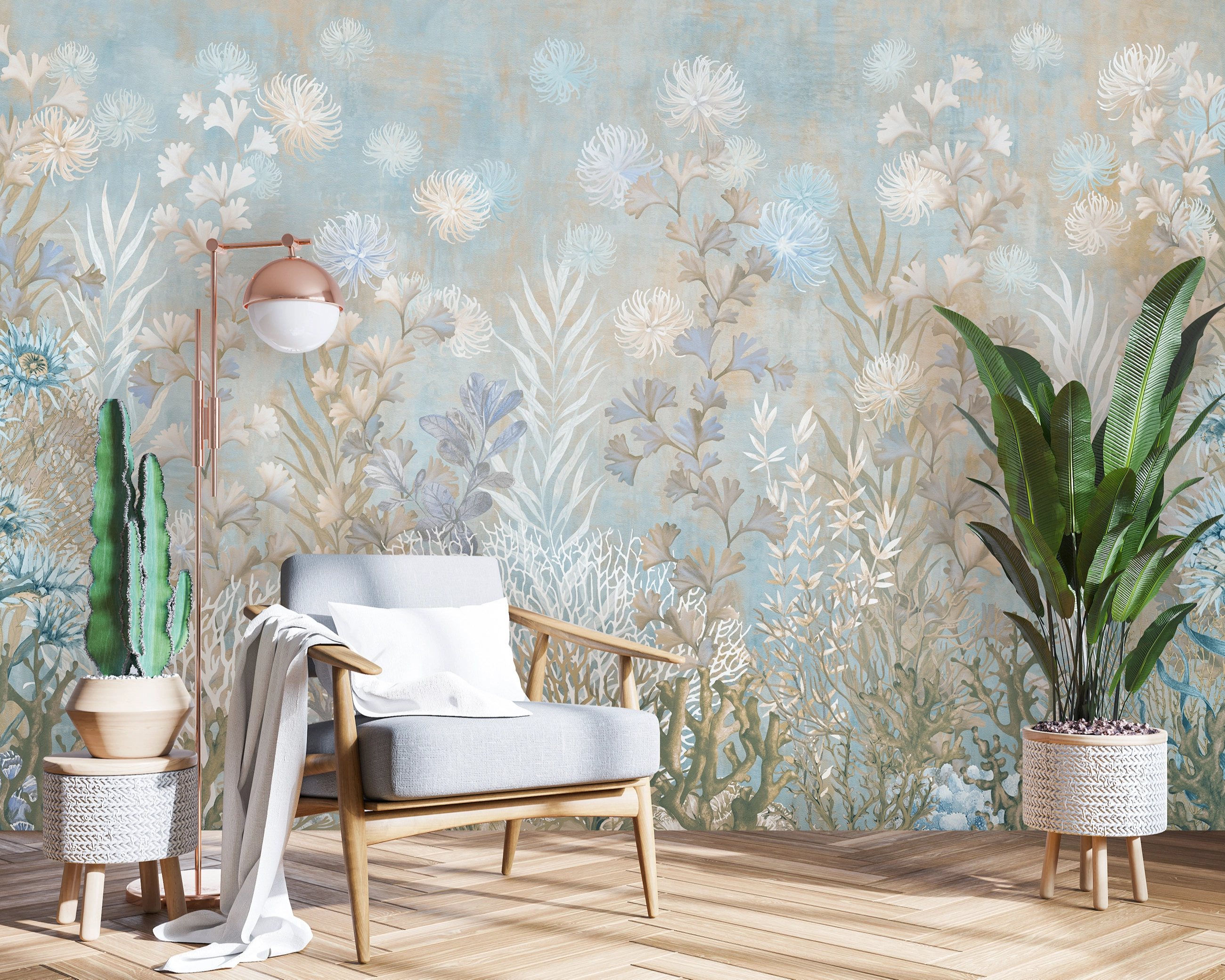 Fotótapéta lágy pasztell színes fantázia virágos mező 368x254 vlies