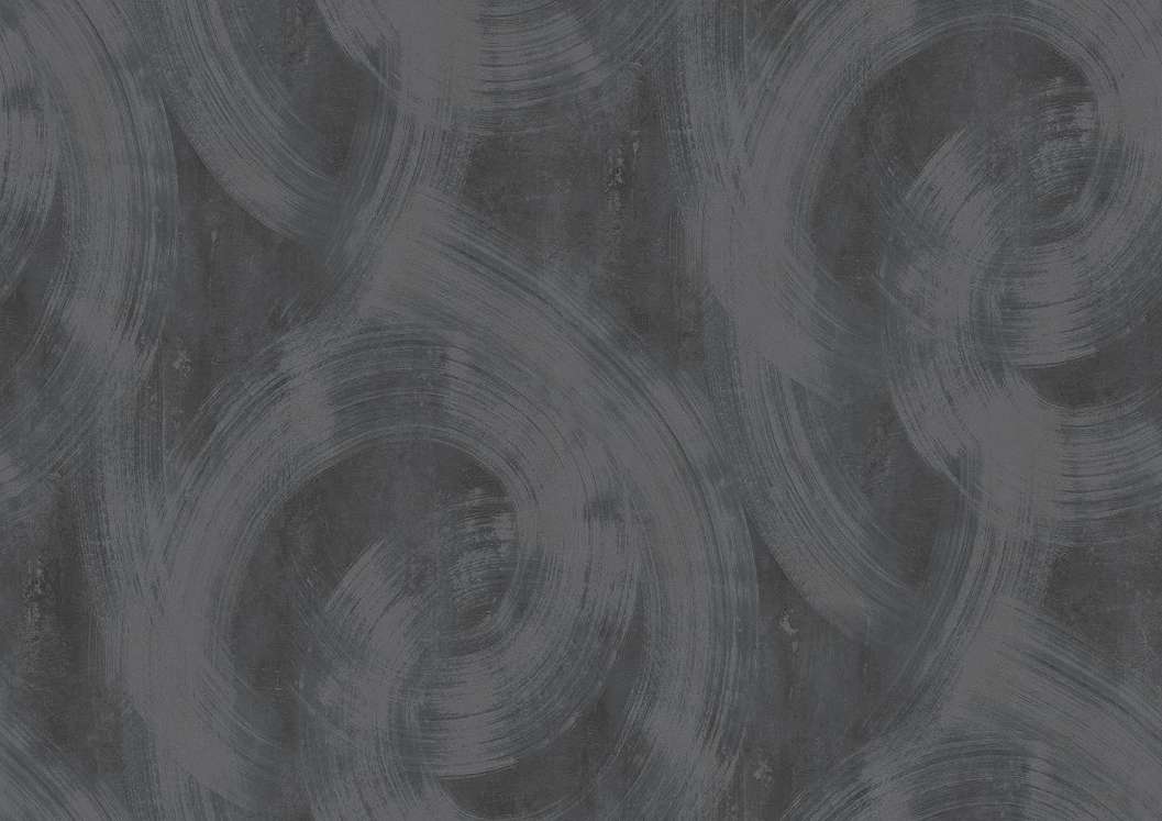 Fotótapéta modern fekete-árnyalatú körkörös mintázattal