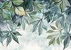 Fotótapéta nagyméretű levelek zöld színben 368x254 vlies