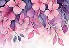 Fotótapéta nagyméretű virágok fentről lelógó mintával rózsaszín és lila színekben 368x254 vlies