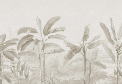 Fotótapéta natúr színben banánpálma mintával egyedi 379x263cm méretben