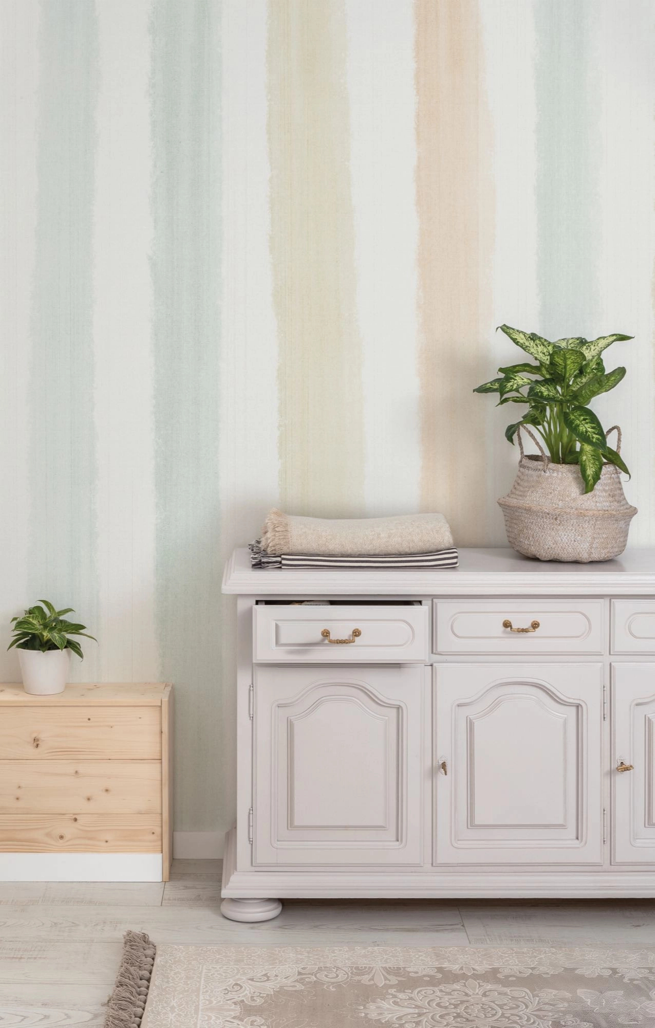 Fotótapéta óriás pasztell színes csíkos mintával