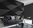 Fotótapéta óriás szürke fekete geometriai mintával