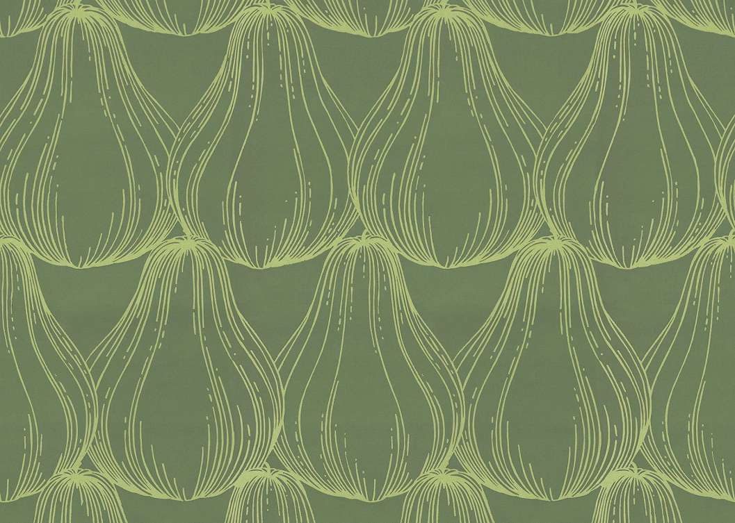 Fotótapéta óriás zöld rajzolt körte mintával