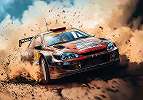 Fotótapéta rallyautó terepen mintával 368x254 vlies