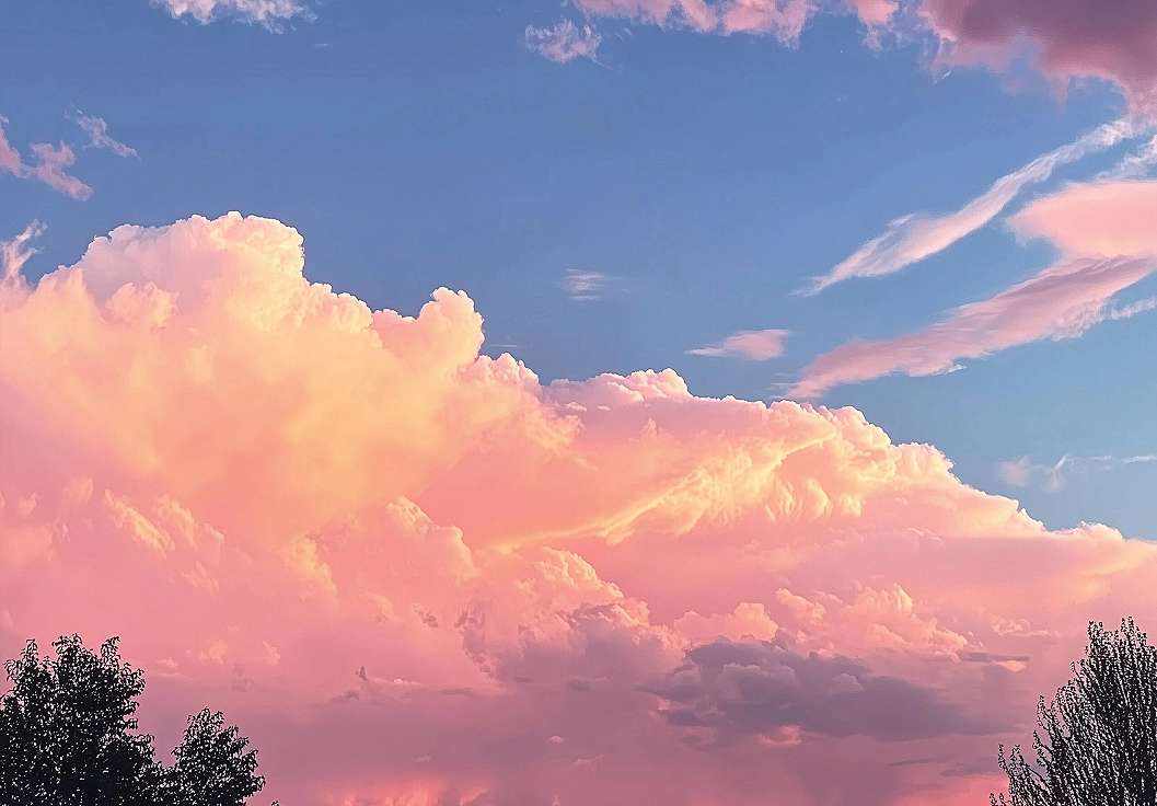 Fotótapéta rózsaszín felhők mintával 368x254 vlies