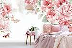 Fotótapéta rózsaszín rózsa mintával 368x254 vlies