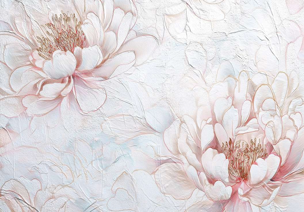 Fotótapéta rózsaszín vizililiom mintával 368x254 vlies