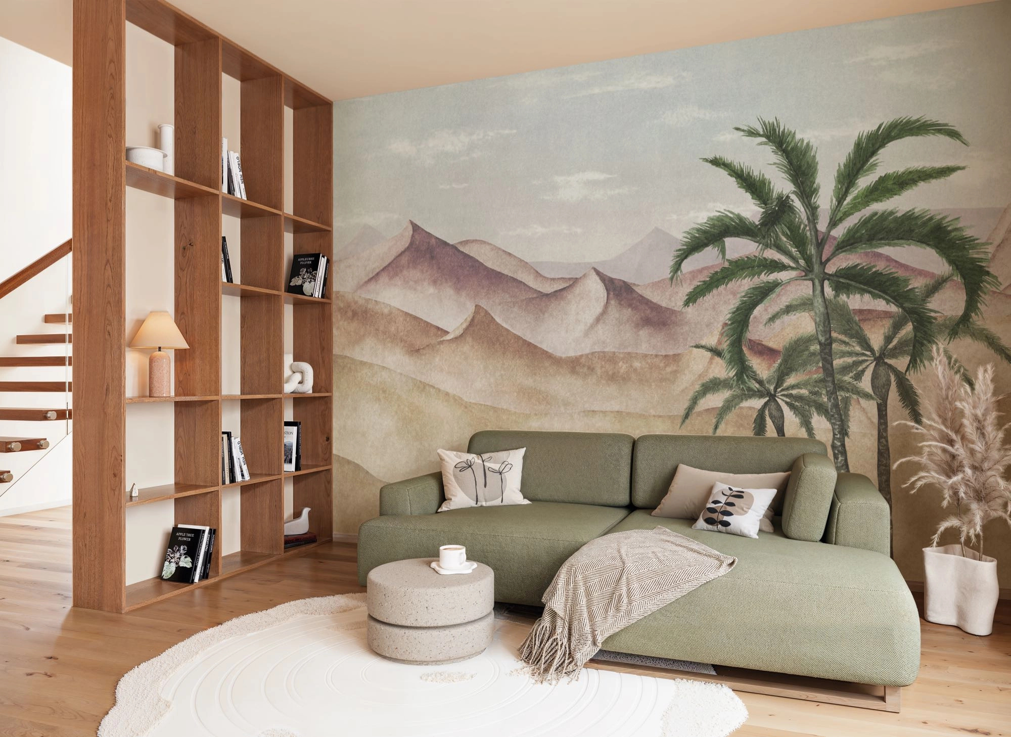 Fotótapéta sivatag pálmafa mintával