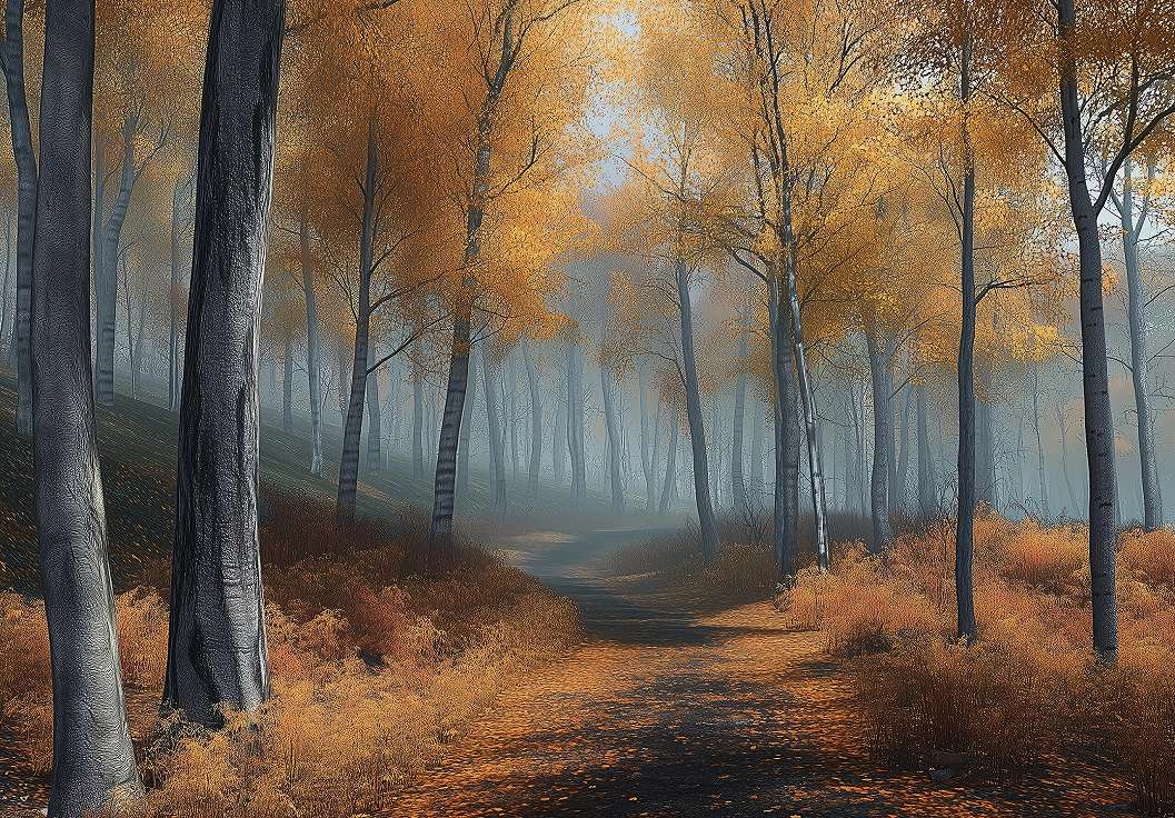 Fotótapéta tájkép őszi erdő mintával 368x254 vlies