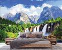 Fotótapéta tájkép vízesés hegyek között mintával 368x254 vlies