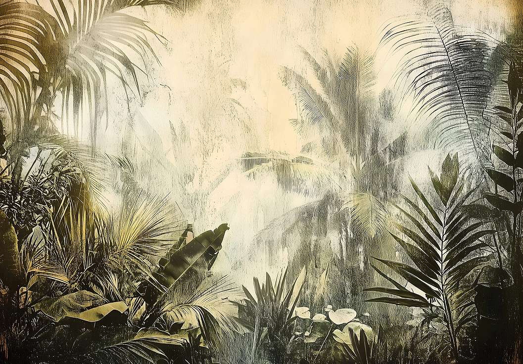 Fotótapéta trópusi dzsungel koptatót régies hatással 368x254 vlies