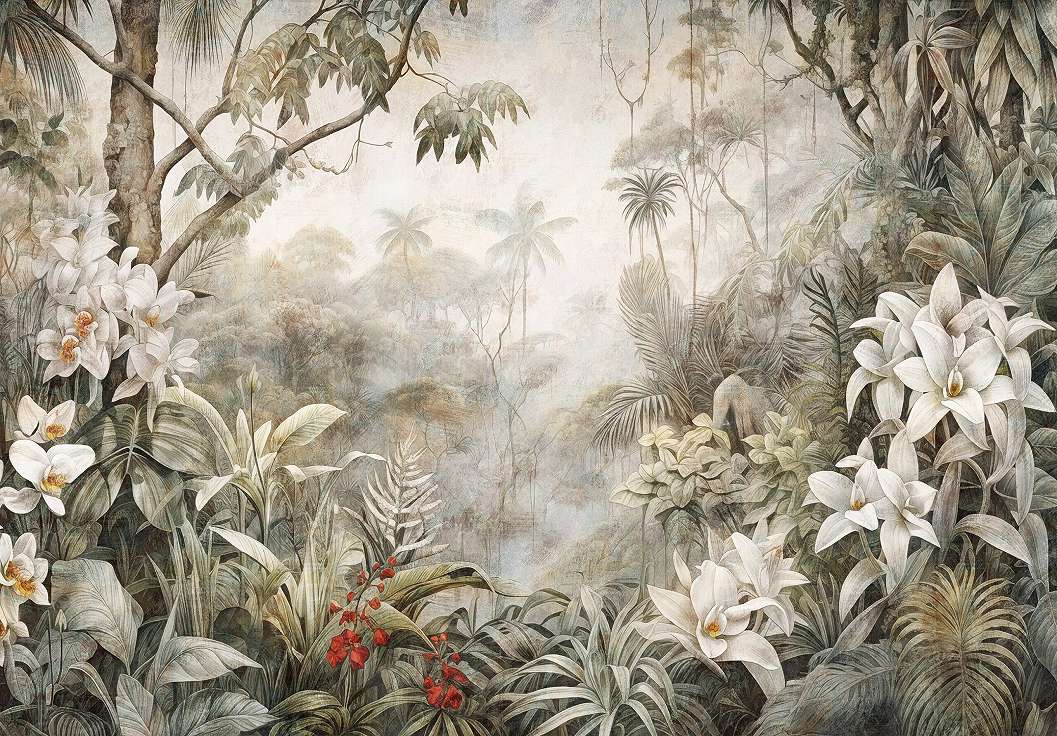 Fotótapéta trópusi dzsungel mintával 368x254 vlies