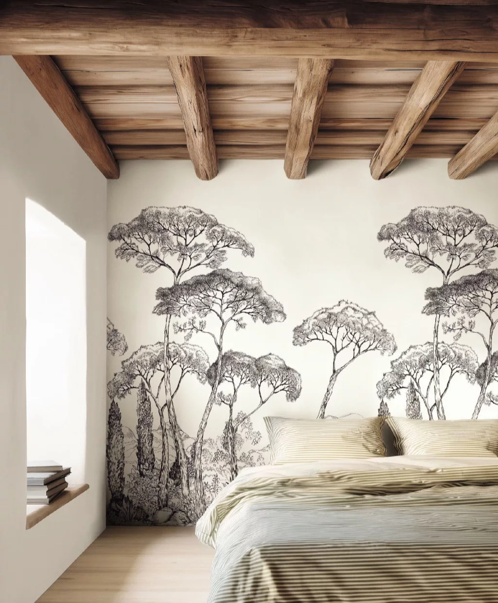 Fotótapéta trópusi fa mintával 200 cm x 280 cm