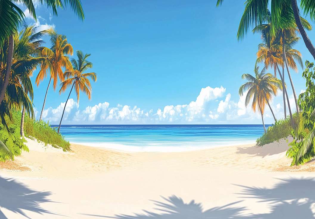 Fotótapéta trópusi tengerpart mintával 368x254 vlies