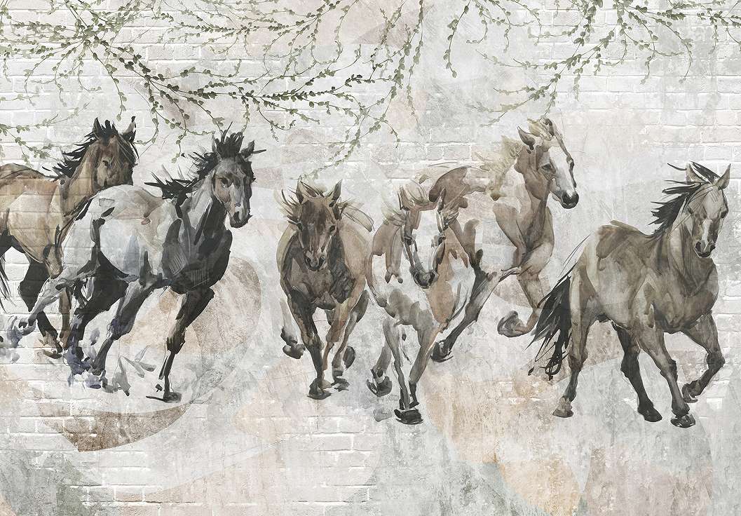 Fotótapéta vadlovak mintával 368x254 vlies