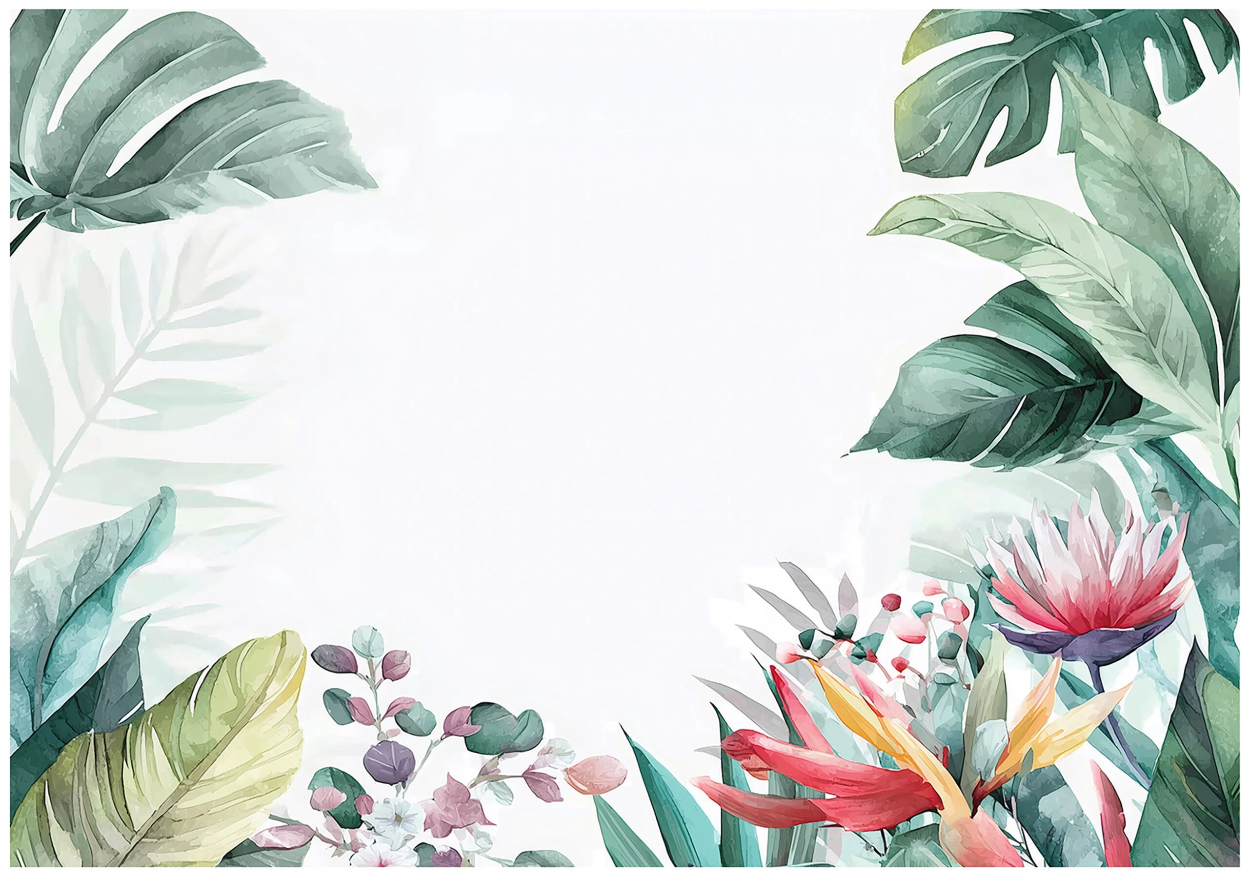 Fotótapéta virág és levél mintával 368x254 vlies