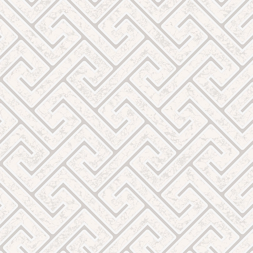 Geometria mintás szürke és krém színű design tapéta