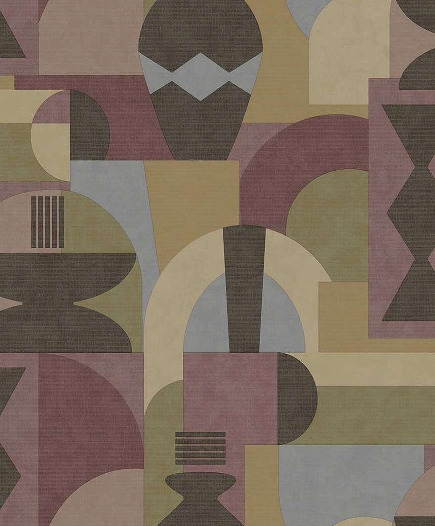 Geometria mintás vintage design tapéta matt színvilágban