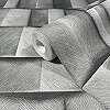 Geometrikus mintás fahatású szürke színű dekor tapéta